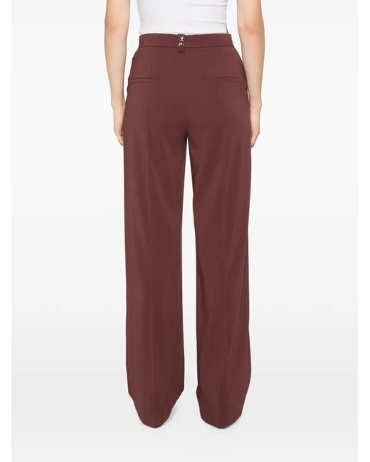 Patrizia Pepe Purple Tailored Straight-Leg Trousers