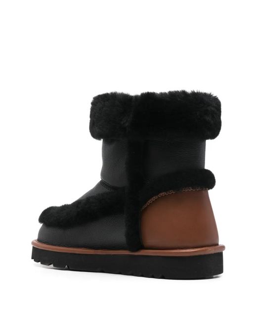 Chloé Black Dolcie Shearling-Leather Boots