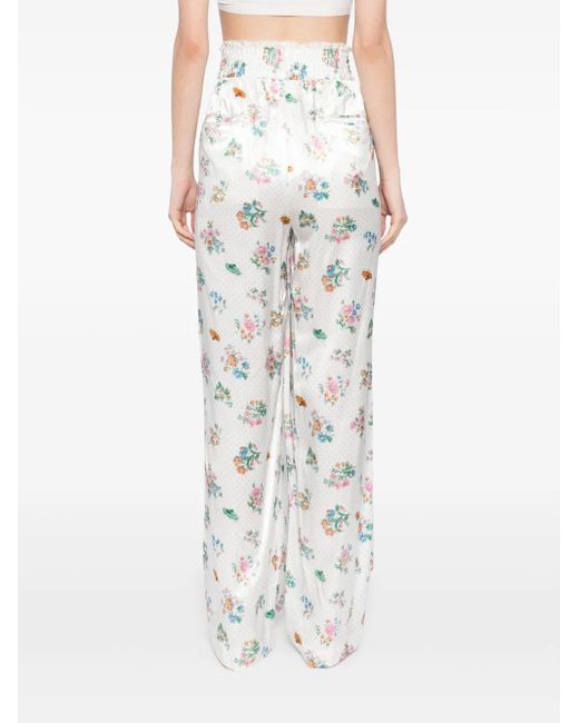 Midorikawa White Elasticated-Drawstring Trousers