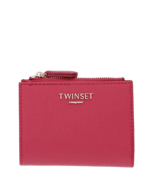 Twinset Red Logo-Plaque Bifold Wallet