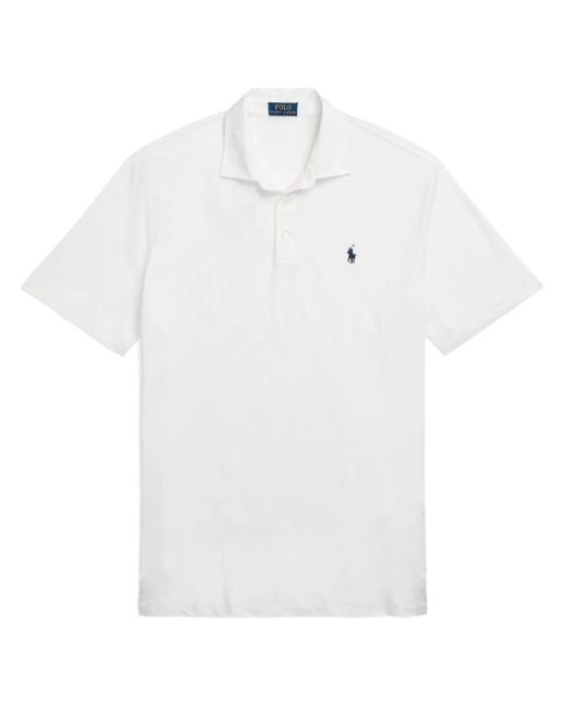 Polo Ralph Lauren White Logo Embroidery Polo for men