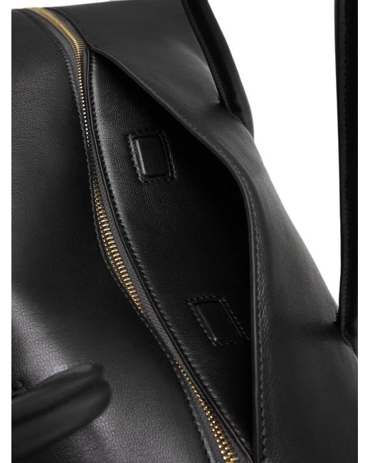 DeMellier London Black Stockholm Grained-Leather Duffel Bag