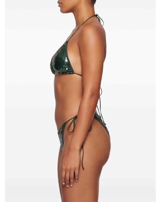 Oseree Green Marylin Sequinned Bikini