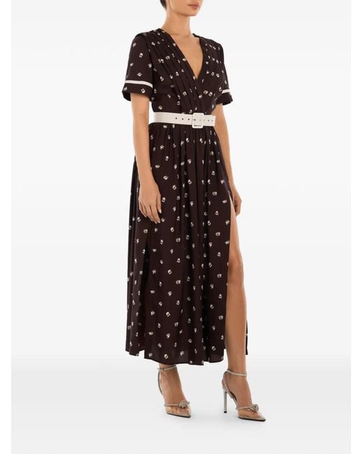 POST MERIDIEM White Midi Pleated Dress
