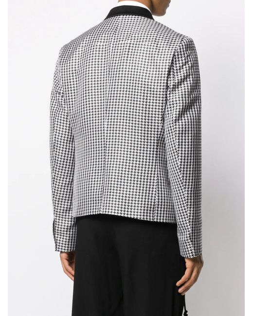 Haider Ackermann Gray Houndstooth Button Jacket for men