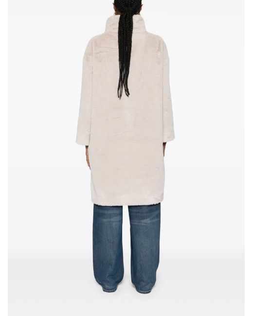Herno White Funnel-Neck Coat