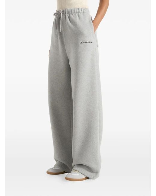Manière De Voir Gray Js003 Signature Wide Leg Joggers