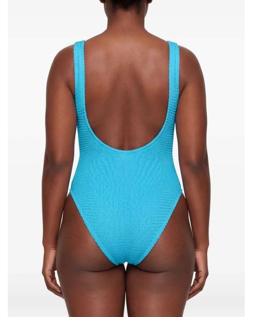 Paramidonna Blue Hailey Textured Swimsuit