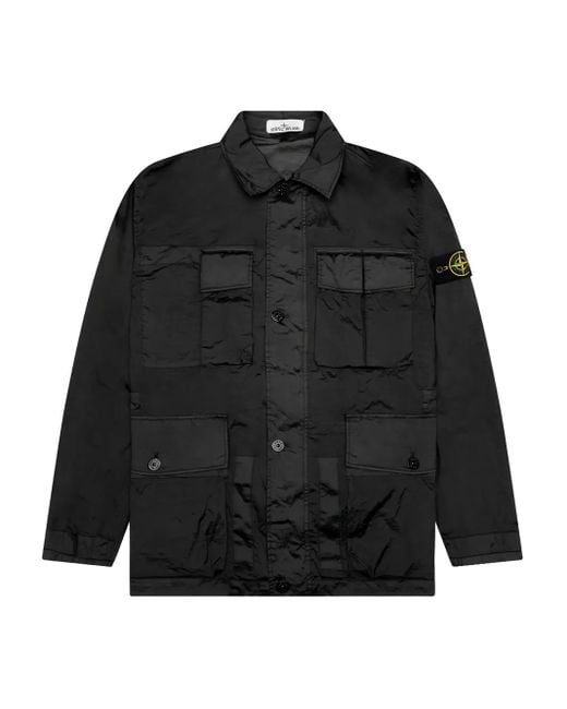 Stone Island Black Compass-Badge Jacket for men