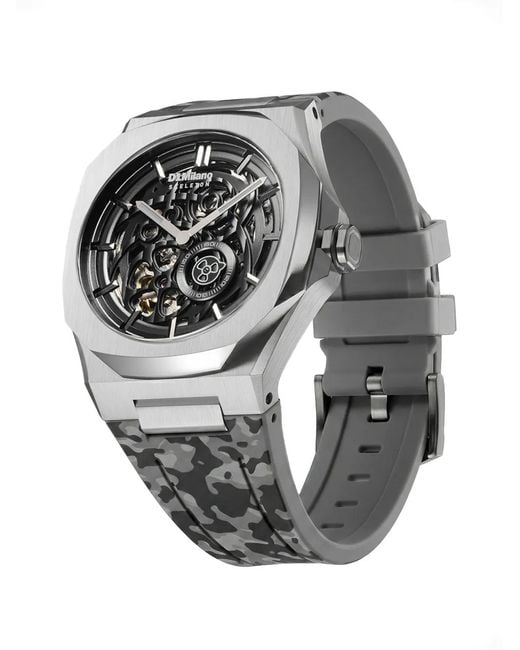 D1 Milano Gray Camo Marvel Skeleton 41.5Mm Watch