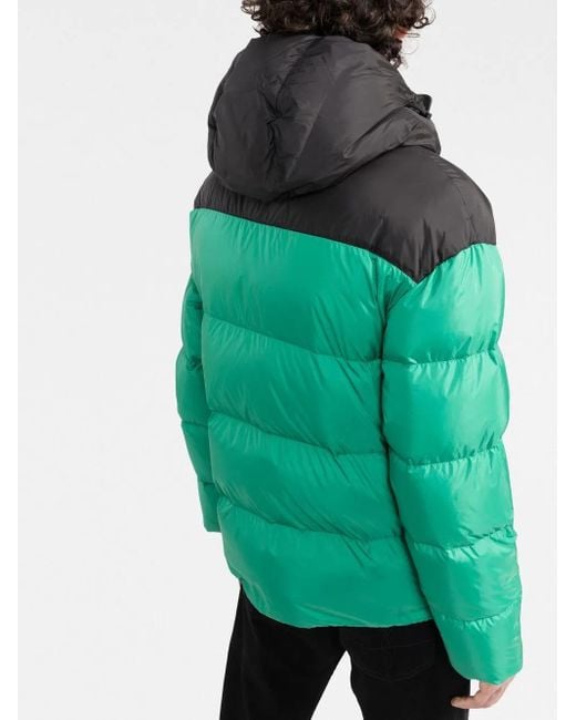 DSquared² Green Zip-Pockets Hooded Padded Jacket for men