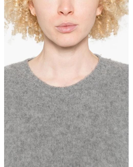 Avant Toi Gray Round Neck Sweater