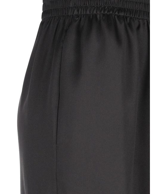 Saint Laurent Black Elastic Silk Pants