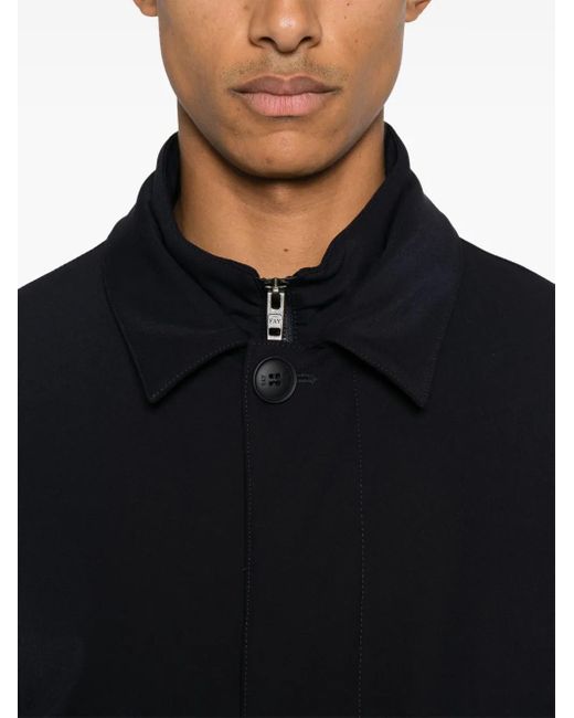 Fay Blue Layered-Effect Coat for men
