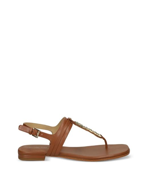Michael Kors Brown Marcia Chain-Strap Sandals