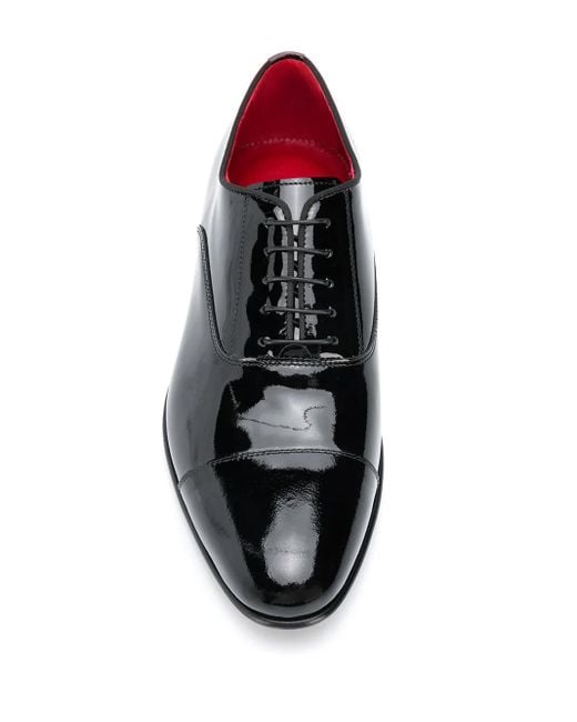 Scarosso Black Rodrigo Patent-Leather Oxford Shoes for men