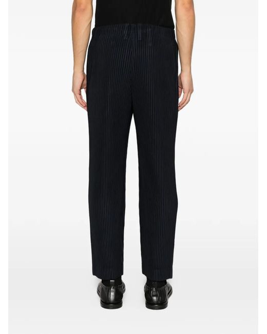 Homme Plissé Issey Miyake Black Plissé Trousers for men