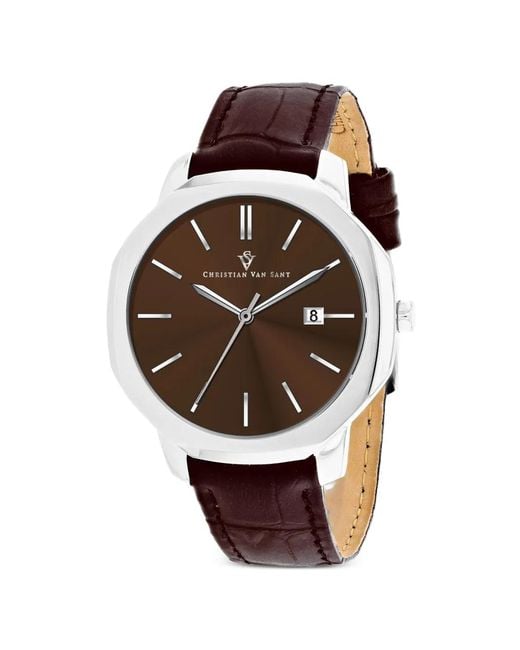 Christian Van Sant Brown Octavius 42Mm Watch for men