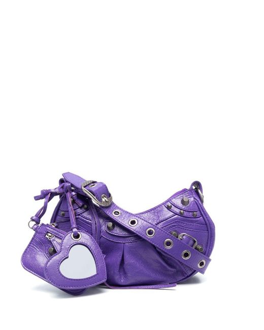 Balenciaga Le Cagole Xs Leather Shoulder Bag in Purple Lyst Canada