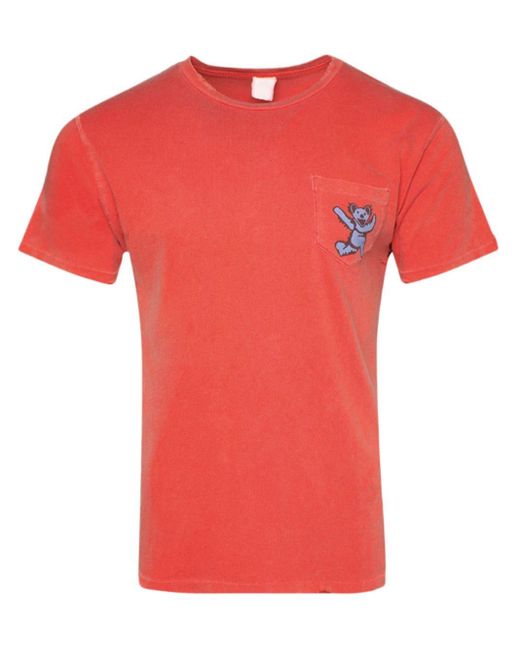 MadeWorn Red Grateful Dead-print Cotton T-shirt for men