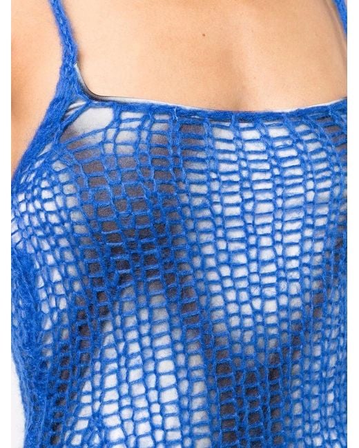 DIESEL Blue Knitted Flared Dress