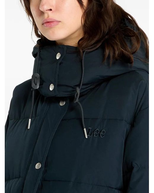 Lee Jeans Blue Hooded Padded Jacket