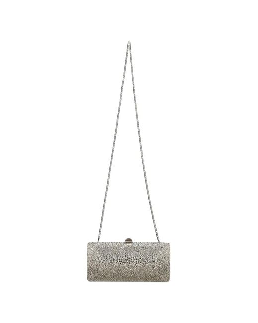 Clutch Con Cristalli di Rodo in White