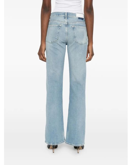 Re/done Blue Button-Fastening Jeans