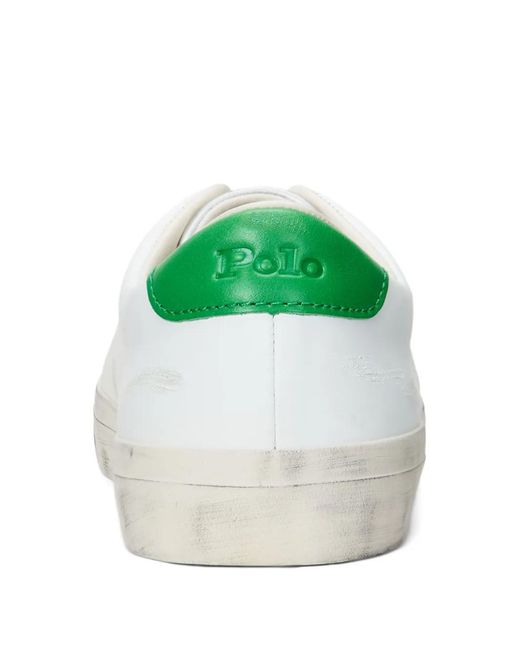 Polo Ralph Lauren White Longwood Sneakers for men