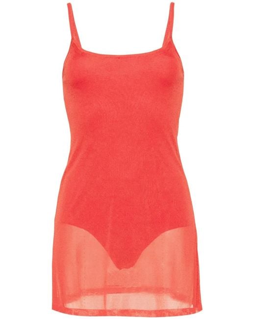 Jacquemus Red La Robe Maille Minidress