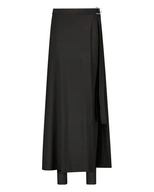MARCELLA Black Waverly Sash-Belt Double-Ring-Buckle Trousers
