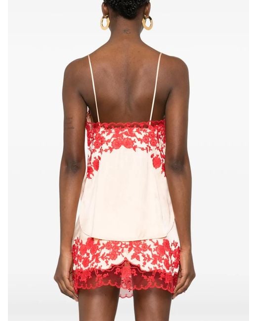Ermanno Scervino Pink Floral-lace Top