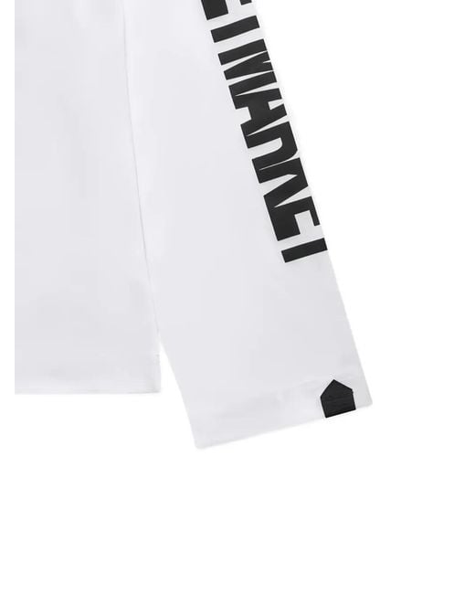 Dover Street Market White Logo-Print Long-Sleeve T-Shirt
