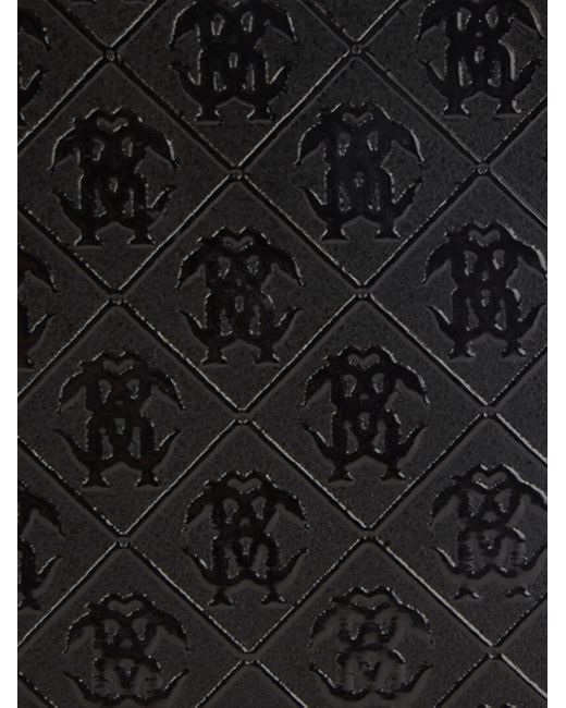 Roberto Cavalli Mirror Snake Portemonnaie mit Monogramm-Prägung in Black für Herren