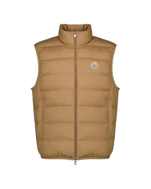 Moncler Brown Contrin Quilted Gilet for men