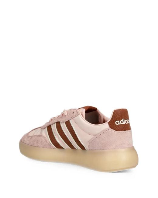 Adidas Pink Panelled Low-Top Sneakers