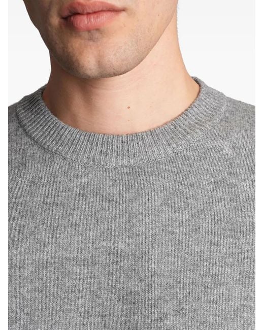 Maison Kitsuné Gray Crew-Neck Sweater for men