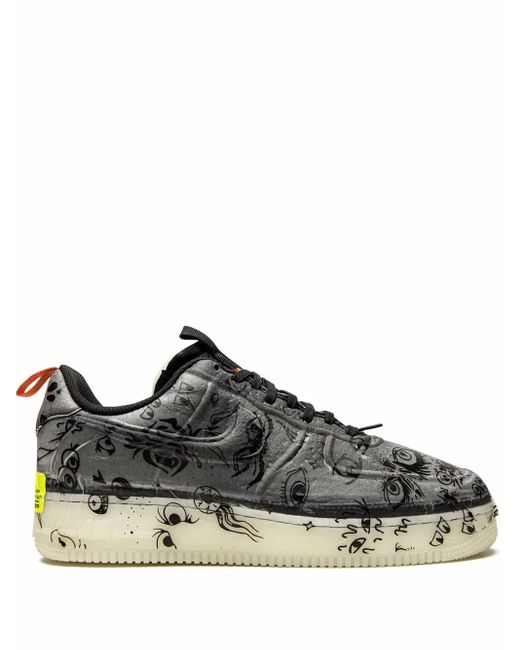 Nike Black Air Force 1 Experimental "Halloween" Sneakers