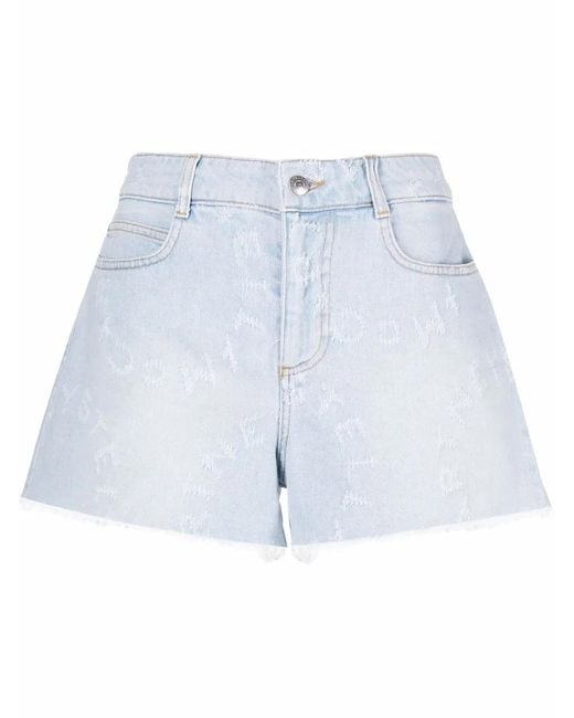 Stella McCartney Blue Stella Logo Denim Shorts