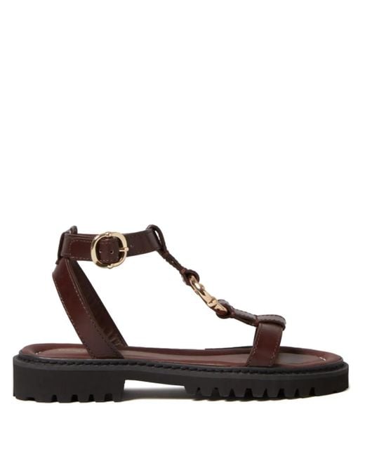 Claudie Pierlot Brown Leather Sandals
