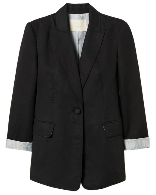Twinset Black Single-Breasted Blazer