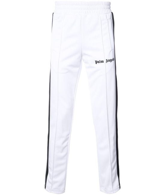 Palm Angels Side-striped Track Pants in White for Men | Lyst