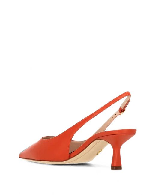 Rodo Red Pointed-Toe Slingback Pumps