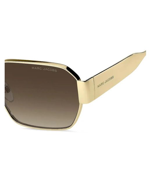 Marc Jacobs Brown Geometric-Frame Sunglasses