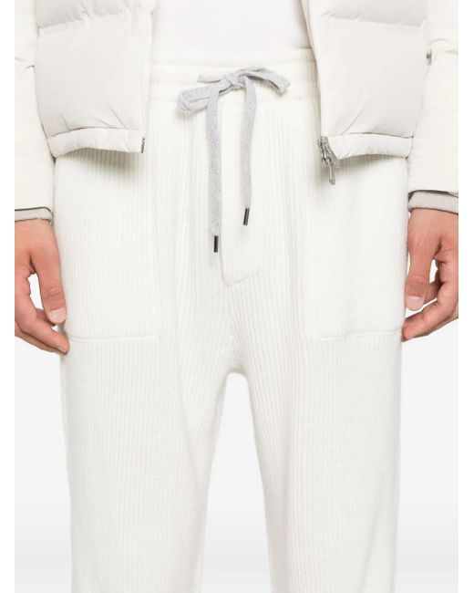 メンズ Brunello Cucinelli ドローストリング トラックパンツ White