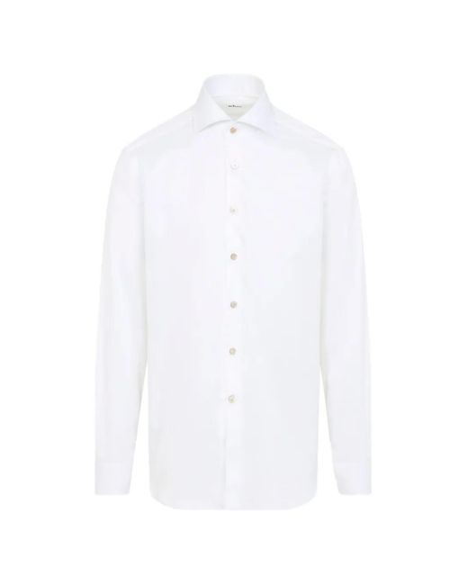 Kiton White Cotton Shirt for men