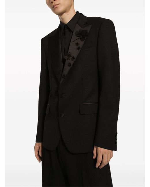Costume à appliques fleurs Dolce & Gabbana pour homme en coloris Black