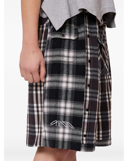 Gina Corrieri Black Check Shorts