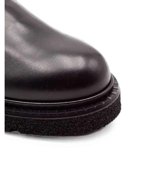 Guglielmo Rotta Black Lace-Up Lug-Sole Boots