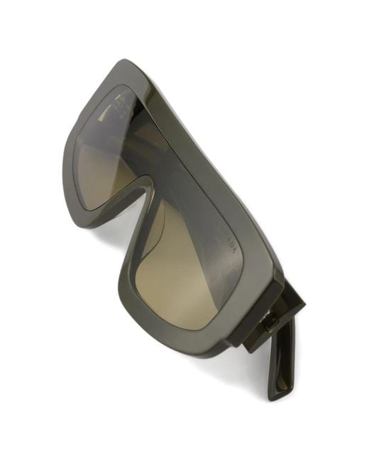 Prada Gray Sunglasses With Triangle Logo for men